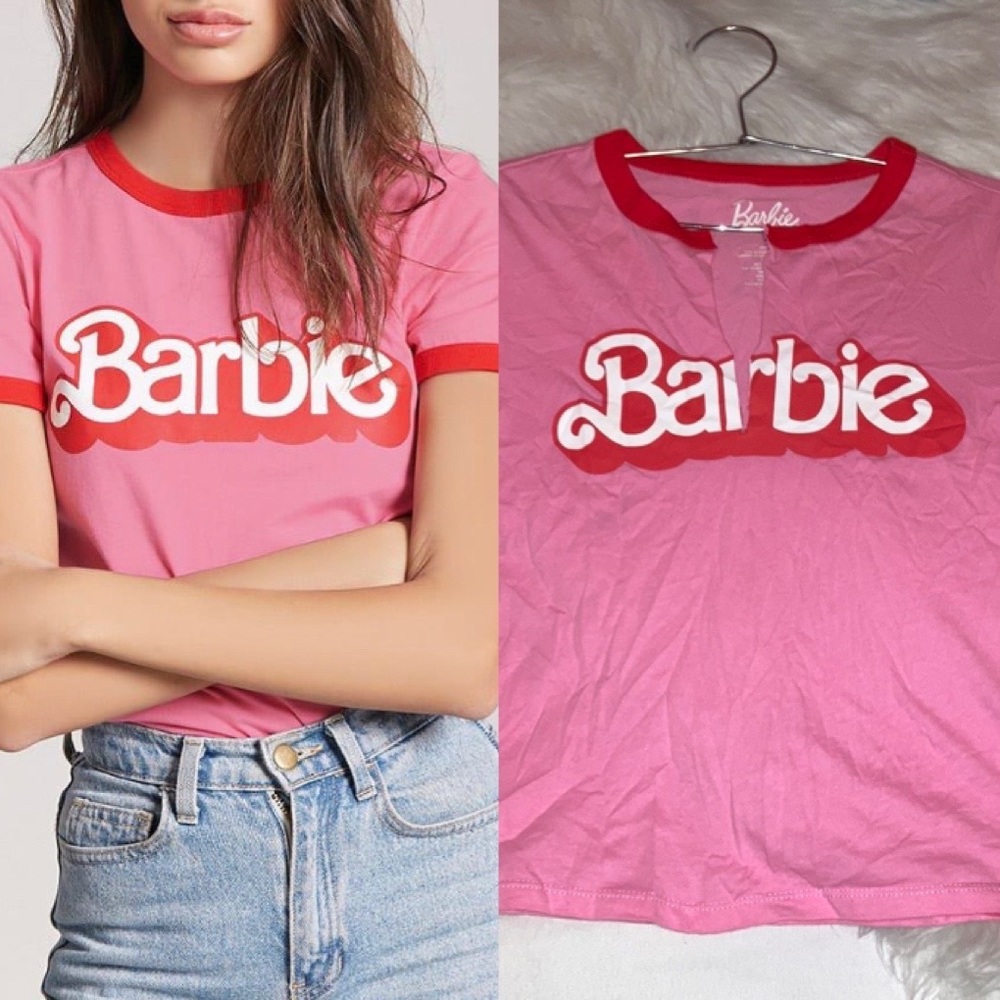 Barbie Pink Ringer Tee - Picture 6 of 6